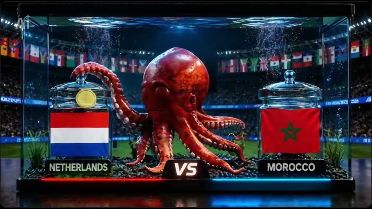 🐙 AI Octopus Predicts Netherlands vs Morocco | FIFA World Cup 2026 Round of 32 Prediction 🇳🇱🇲🇦