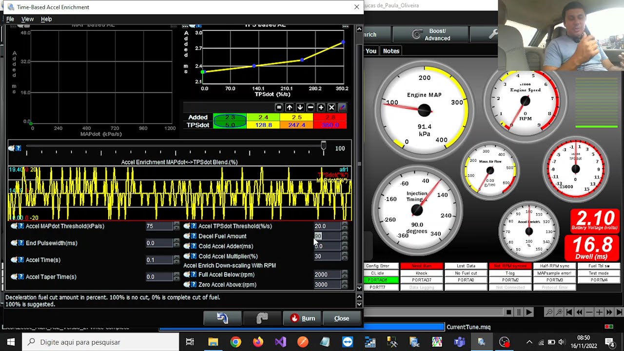 Injeção de Rápida (Accel Enrich) - TunerStudio - Megasquirt MS2 / Speeduino - Milan Dark