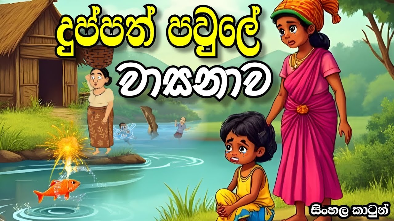 දුප්පත් පවුලේ වාසනාව -Sinhala cartoon | lama kathandara/cartoon story #sinhalacartoon#lamakathandara