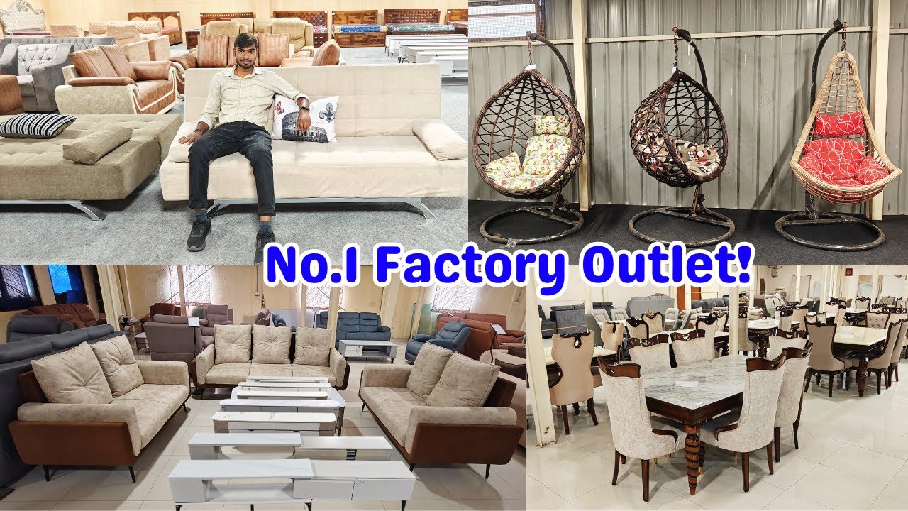 Biggest Factory Outlet! Market 80% Home Furniture Sofa, Cots & Dining Tables At One Roof