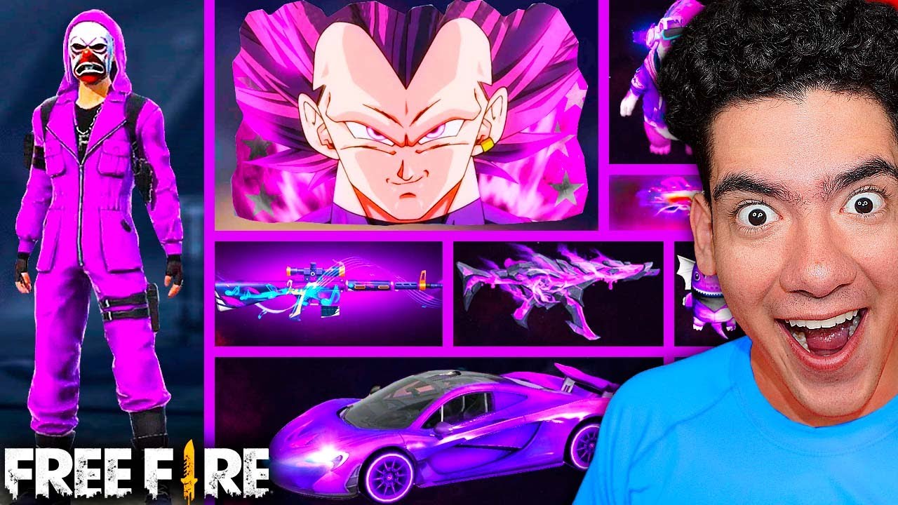 💜 SOLO PUEDO USAR COSAS MORADAS EN FREE FIRE 💜 Reto Un Solo Color Free fire 😱💎😳 | TheDonato