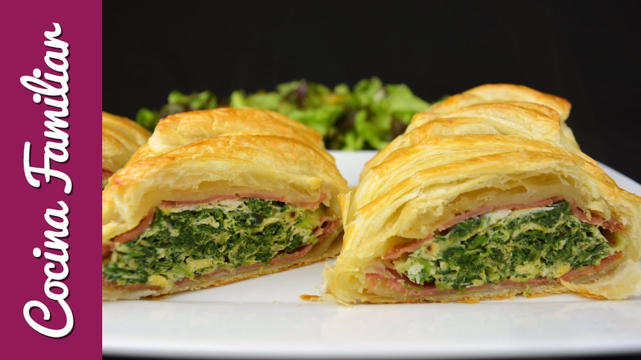 Pastel de hojaldre con revuelto de espinacas | Javier Romero