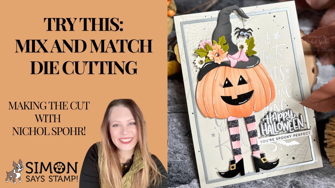 Try this: Mix & Match Die Cutting for a Super Cute Pumpkin Witch!