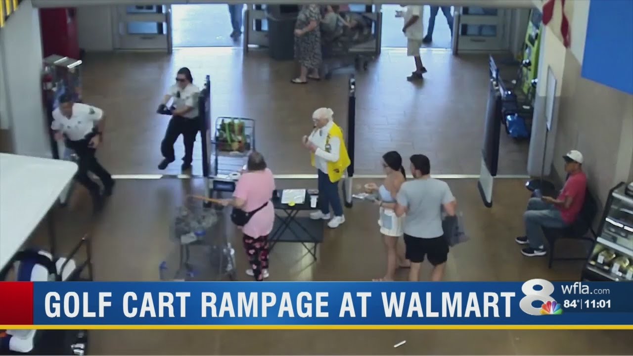 Man drives golf cart inside Gibsonton Walmart, hitting several customers