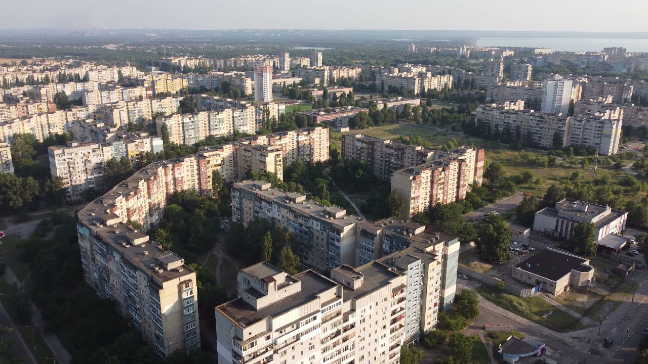 Левый берег 2-3 микрорайоны вид с высоты