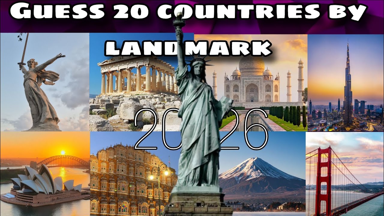 Only 1% of people can name 20 countries by their landmark 😉| test your geography knowledge.
