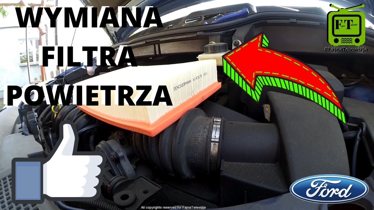 JAK WYMIENIĆ FILTR POWIETRZA FORD SAMEMU? KROK PO KROKU, JAK OCZYŚCIĆ FILTR FOCUS C-MAX, FT59