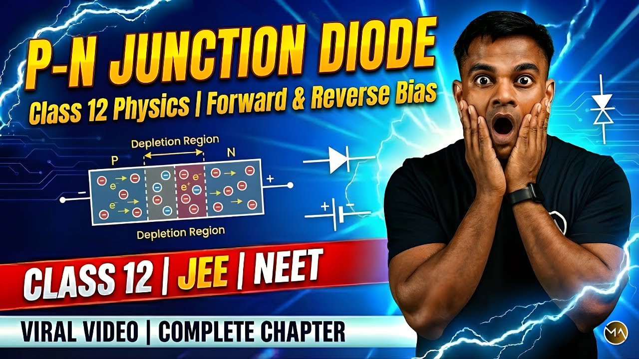 L-11 P–N Junction Diode Explained 🔥 | Class 12 Physics | JEE | NEET
