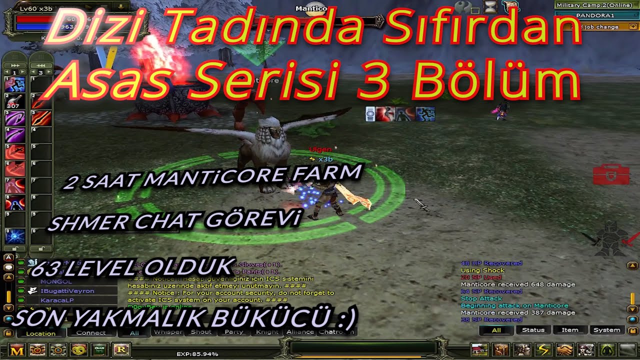 Sıfırdan Asas Serisi #3 I 2 SAAT MANTİCORE FARM I SHMER CHAT GÖREVİ I  63 LEVEL OLDUK I HIZLA DEVAM