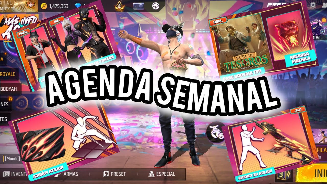 🔴AGENDA SEMANAL🔴 SKIN, EMOTES Y BONUS DE DIAMANTES EN PAGOSTORE | FREE FIRE🔥