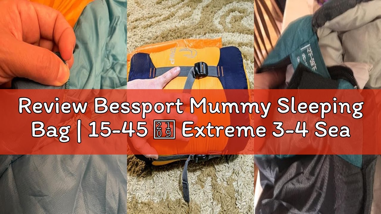 Review Bessport Mummy Sleeping Bag | 15-45 ℉ Extreme 3-4 Season Sleeping Bag for Adults Cold Weather