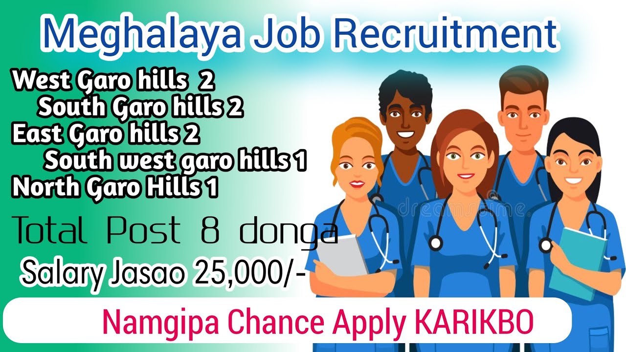 Meghalaya Job // Salary 25,000// Garo hills ni dingtang&sup2; biapo donga// Total Post 8// Namgipa Chance