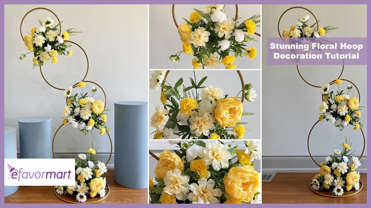 Stunning Floral Hoop Decoration Tutorial | DIY | How To | eFavormart.com