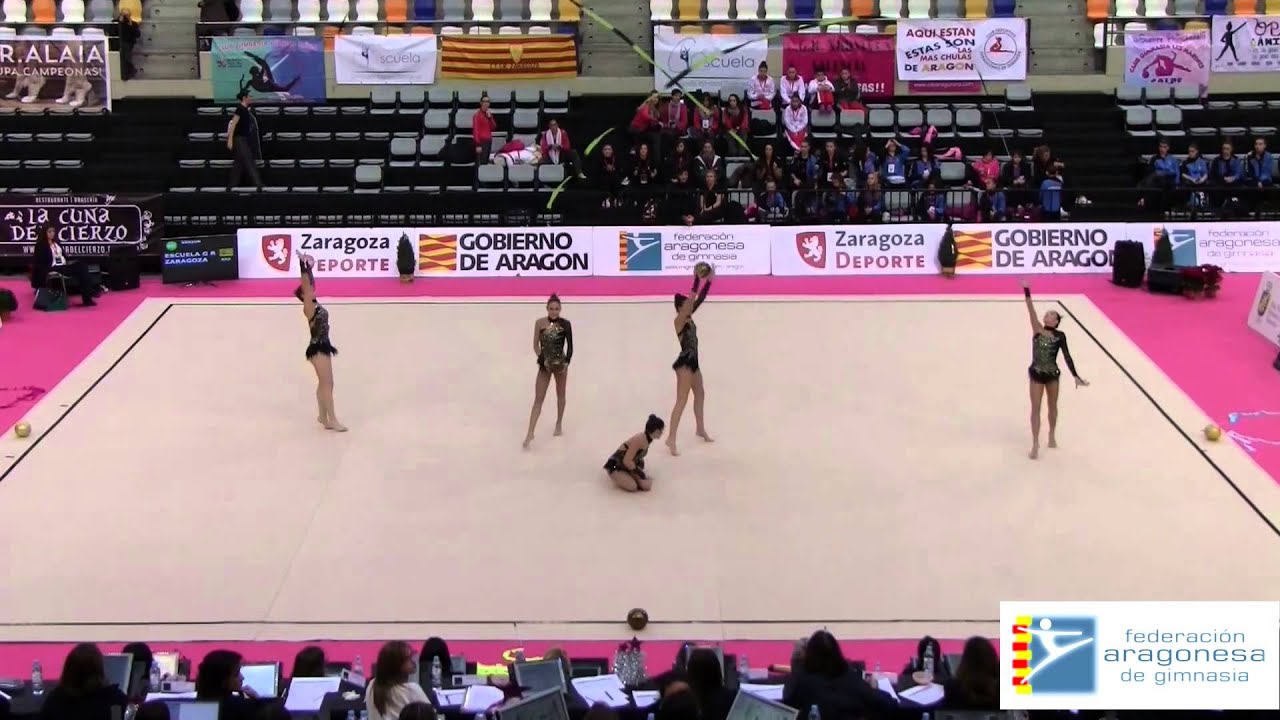 CTO ESPAÑA GIMNASIA RITMICA CONJUNTOS 2014 SENIOR CLUB ESCUELA GR ZARAGOZA 1º PASE