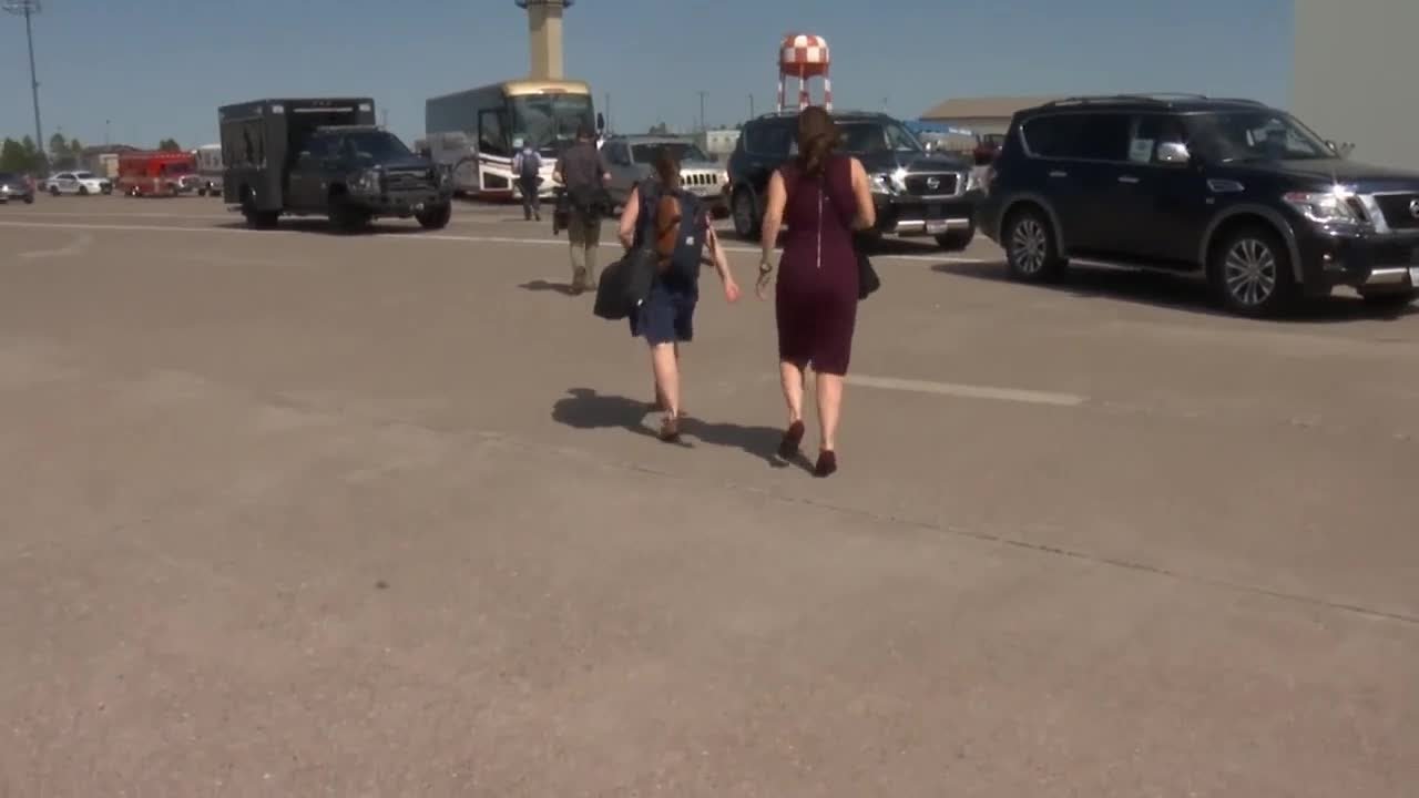 Traveling with the press pool for President Trump's visit to Great Falls