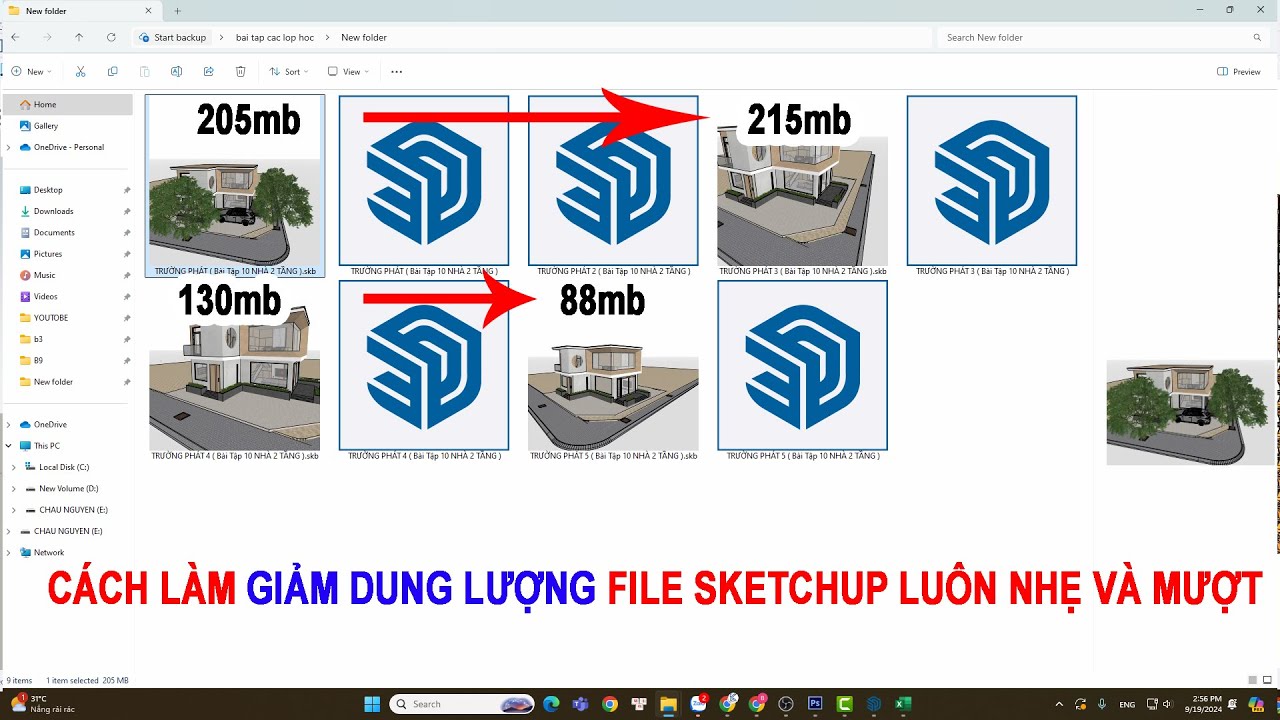 CÁCH LÀM GIẢM DUNG LƯỢNG FILE SKETCHUP : LUÔN NHẸ VÀ MƯỢT