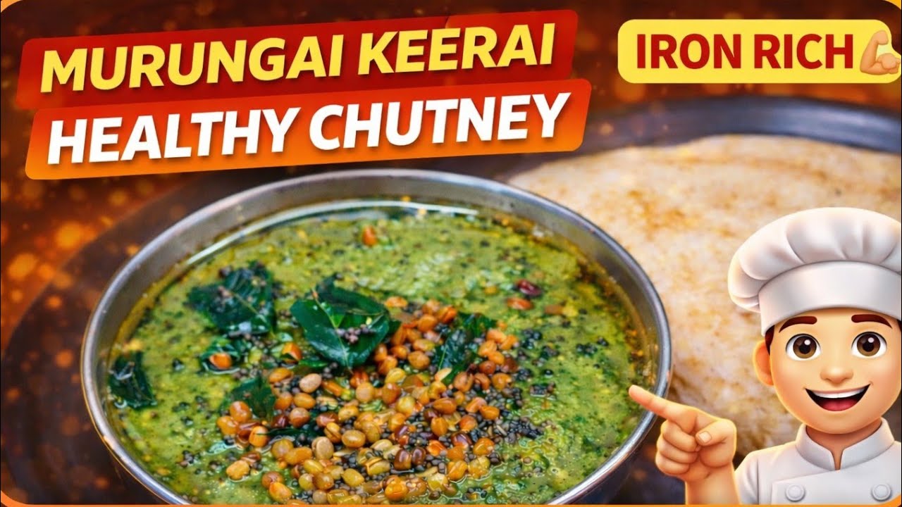 Murungai Keerai Chutney | Healthy & Tasty South Indian Chutney Recipe 🌿Healthy / Easy | New Spark 
