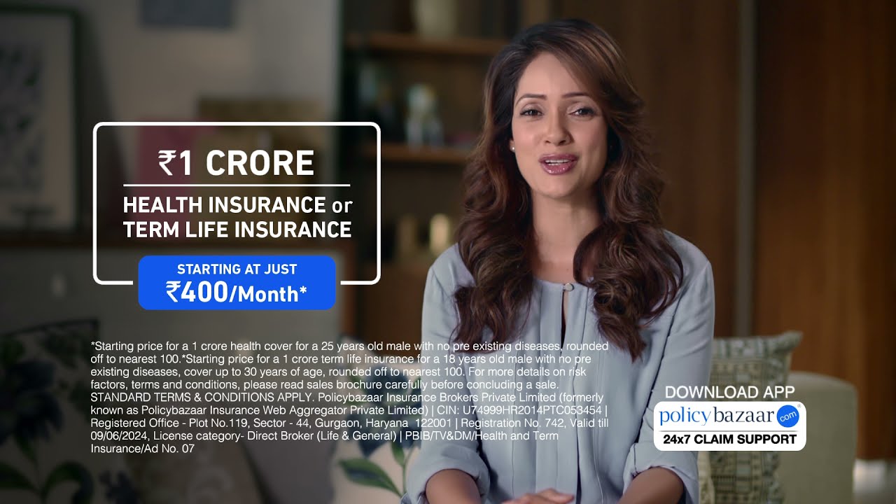 1 Crore Health and Term Life Insurance | Policybazaar Ad
