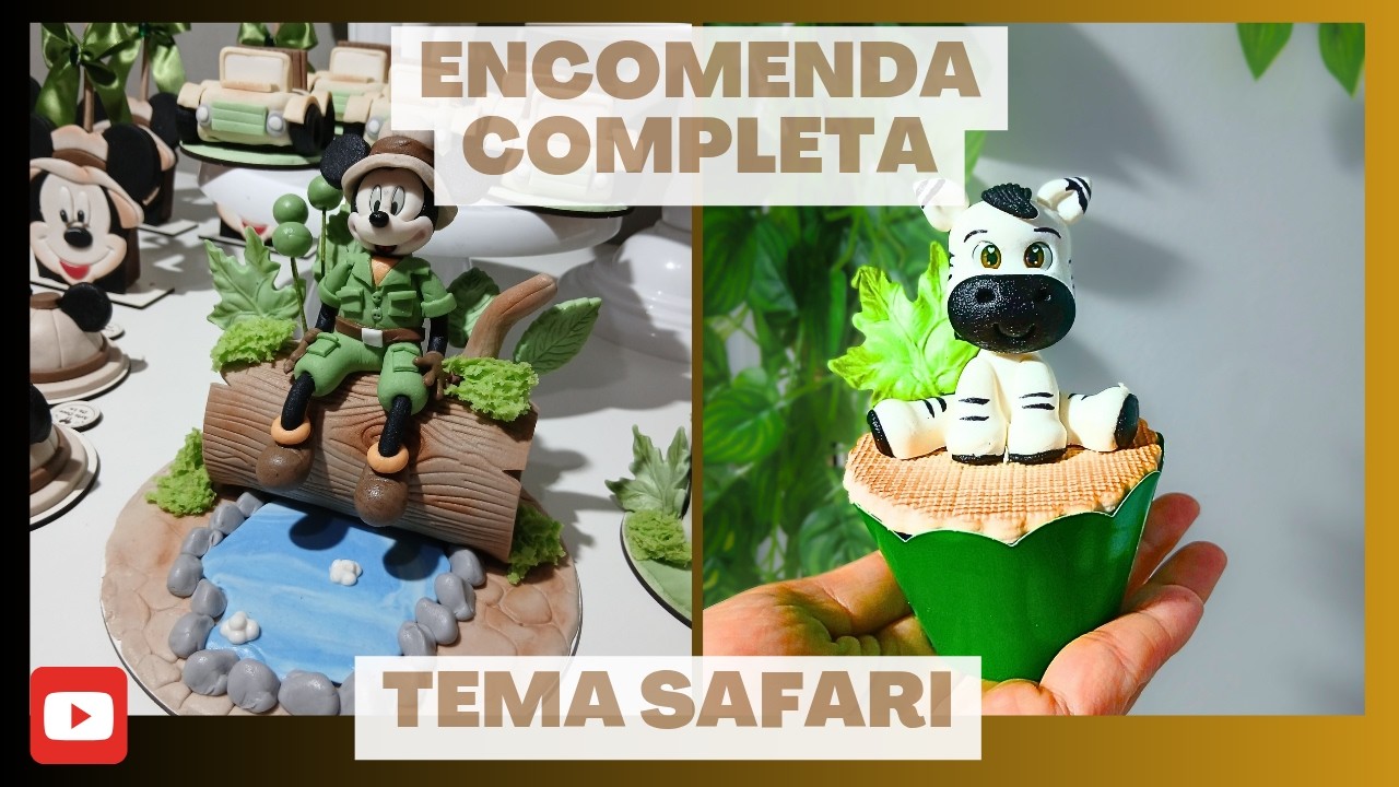 Mickey Safari : Minha Rotina de Confeiteira | Doces Personalizados com Pasta Americana