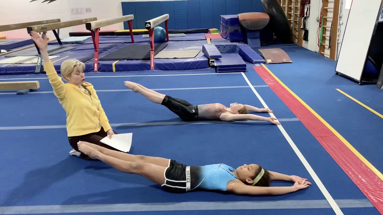 Gymnastics conditioning for stomach and back