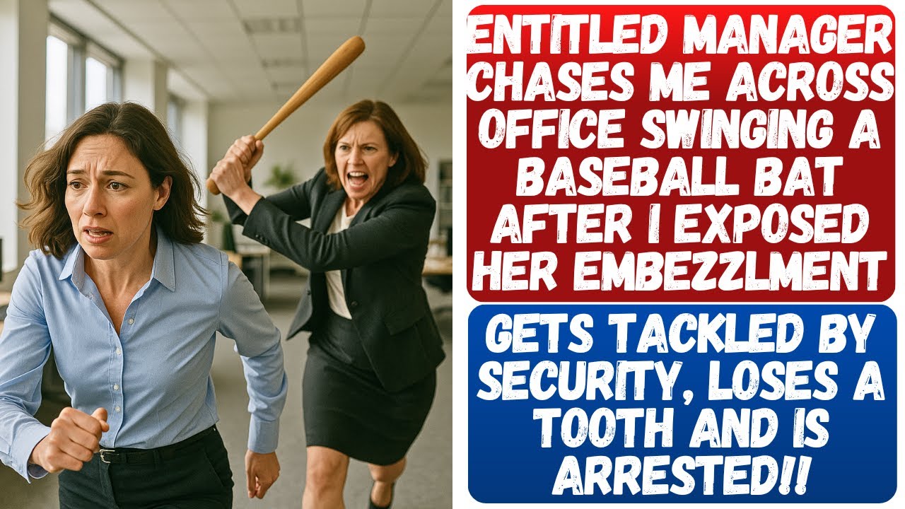 ENTITLED MANAGER LOSES HIS TEETH AFTER HE CHASED AFTER ME WITH A BASEBALL BAT ACROSS THE OFFICE!!!