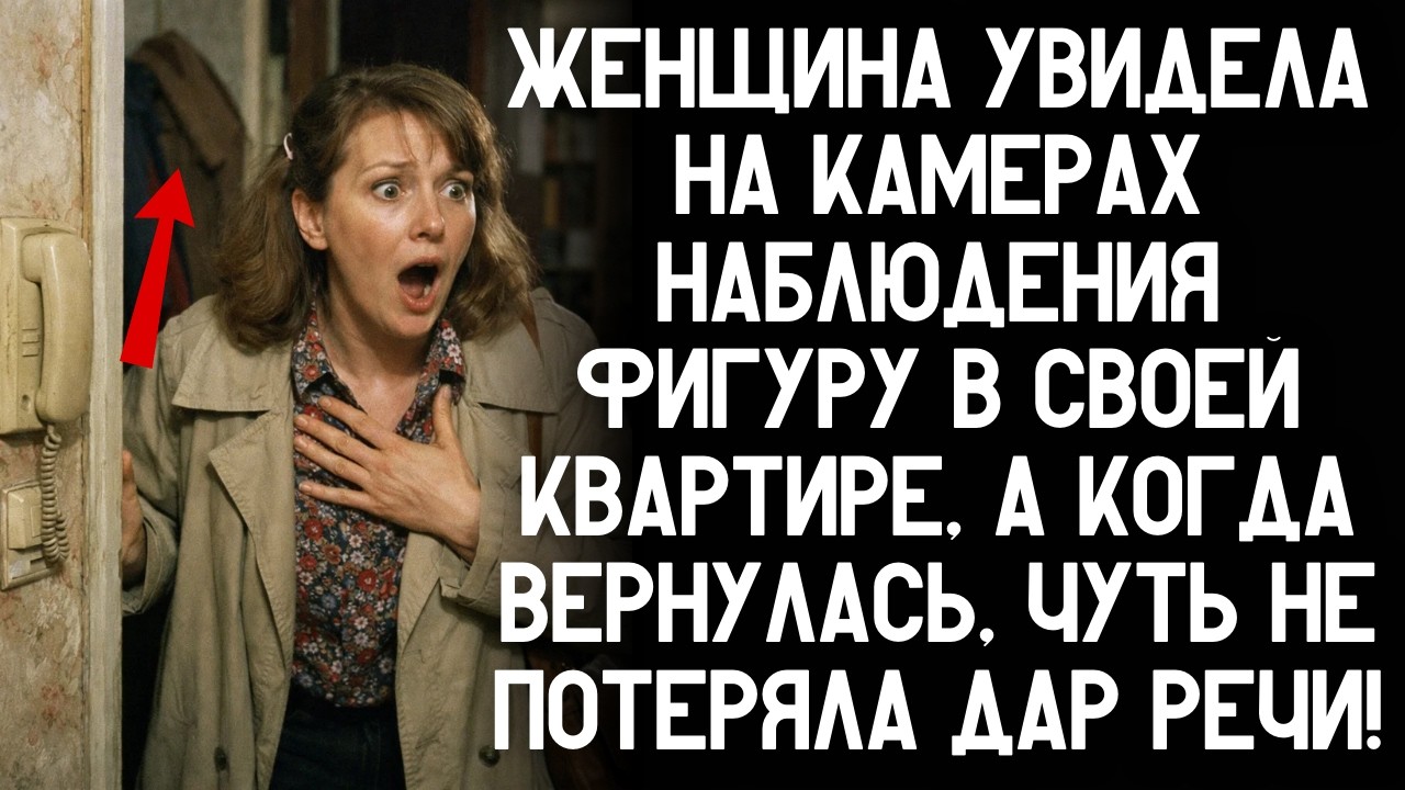Женщина увидела на камерах наблюдения фигуру в своей квартире, а когда вернулась, побледнела!