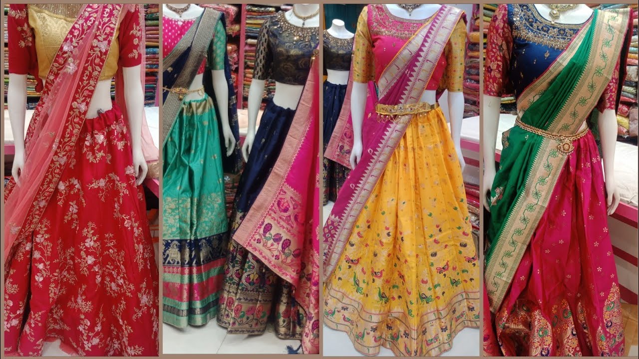 Latest Banaras Halfsaree/Lehanga collection | with price and Address | PVT market,Hyderabad