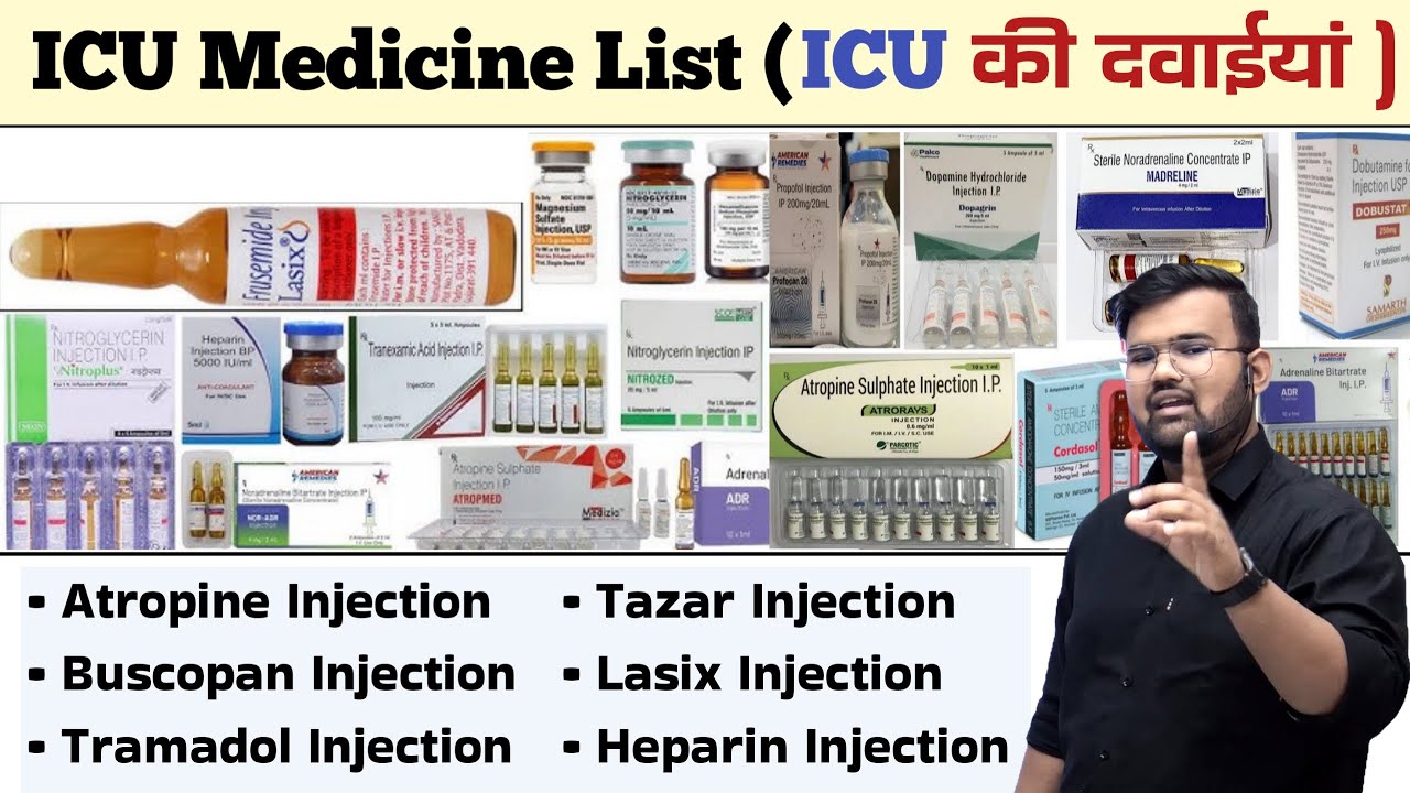 ICU की दवाइयां | ICU Medicine List | Emergency Medicine | Medicine | Medicine List | Treatment