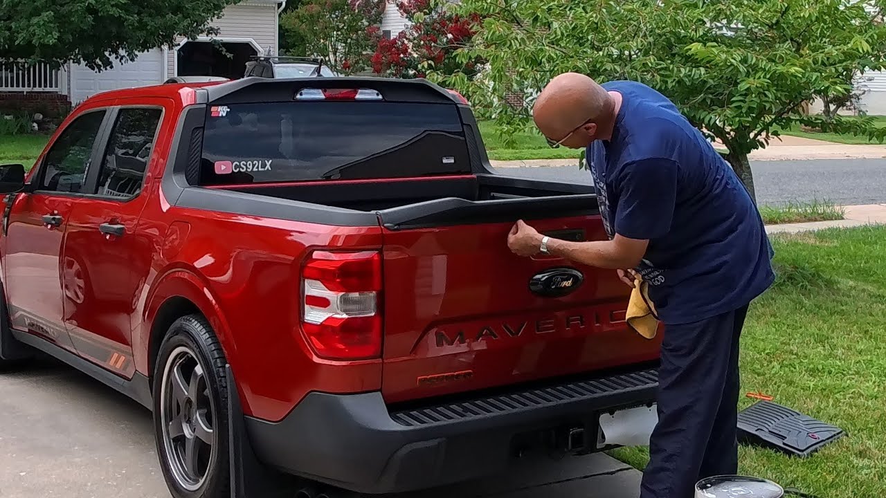 22 Ford Maverick Tailgate Spoiler Install