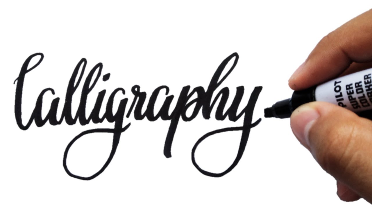 How to Write Calligraphy Using Only Broad Marker