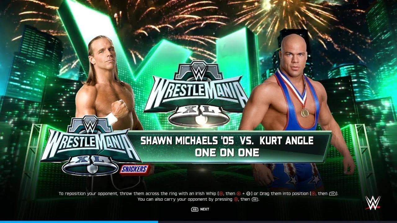 WWE 2K25 Shawn Michaels vs Kurt Angle : Wrestlemania 2005
