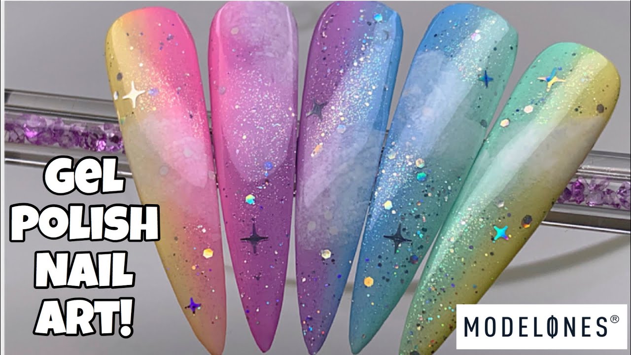 Pastel Gel Polish Nail Art | Nail Sugar | Modelones
