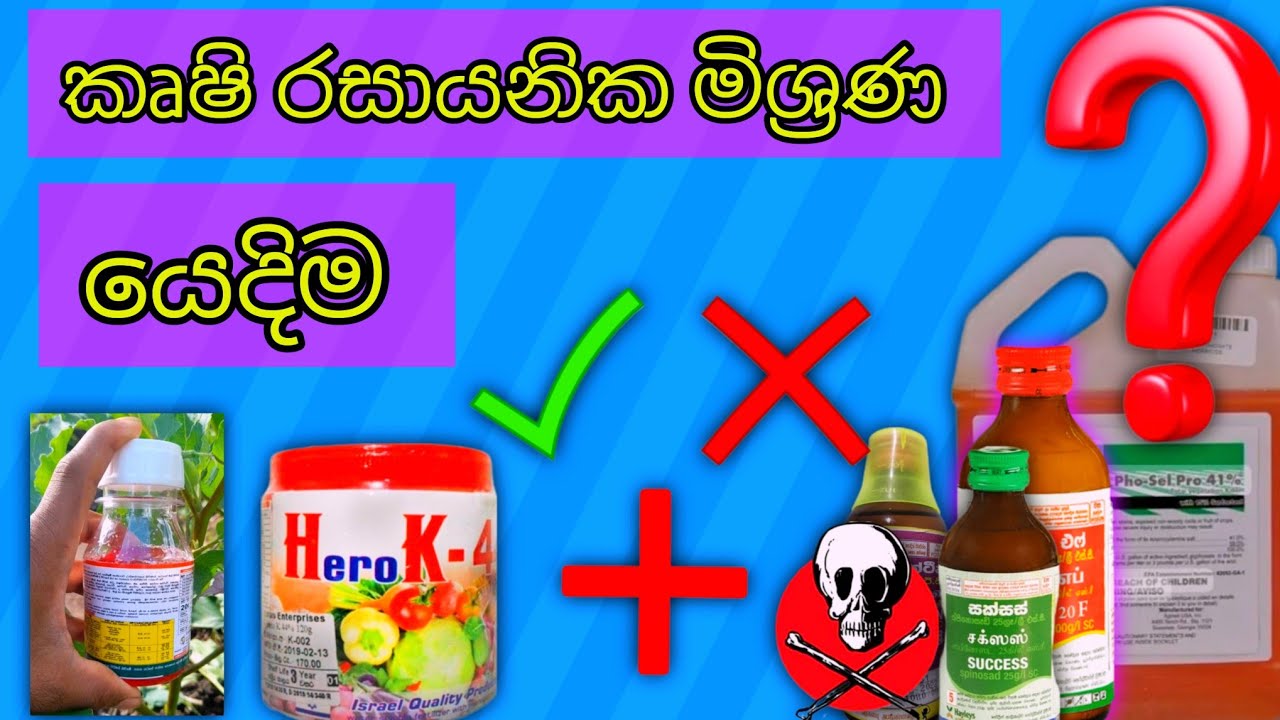 දියර පෝශක +කෘමිනාශක,දිලිර නාශක,වල්නාශක මිශ්‍ර කර යෙදිම සුදුසුද? #insecticides #fungicides #farming