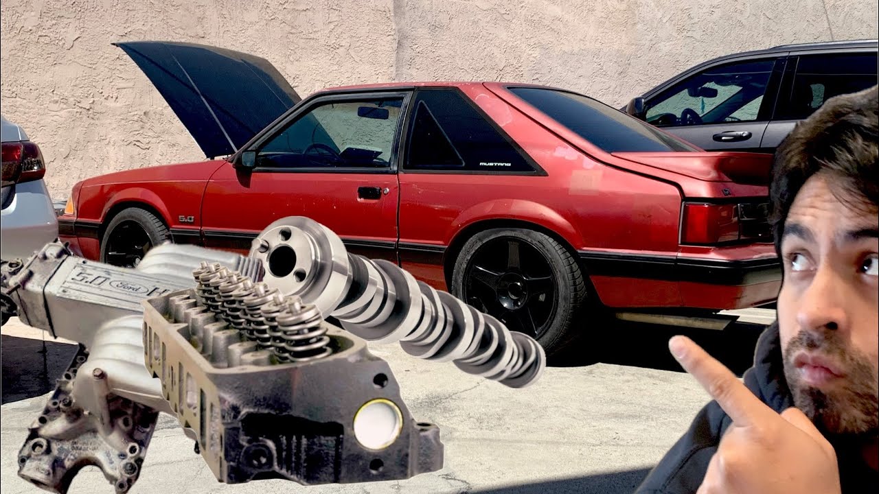 Parking Lot Fox Body GT40 Head, Intake and b303 plus Cam Swap! From Start to Finish! V8 Mustang 302