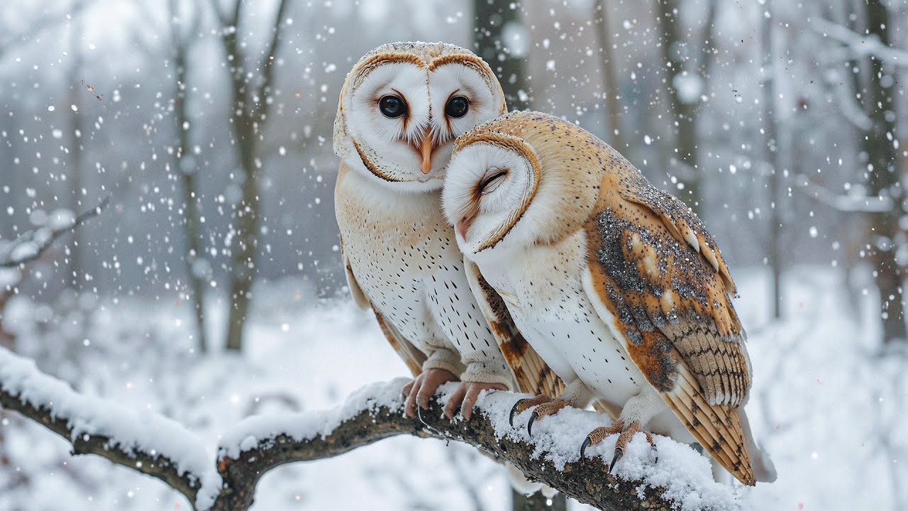 🎹 Snowy Birds Singing with Soft Piano Music for Stress Relief and Emotional Healing ❄️