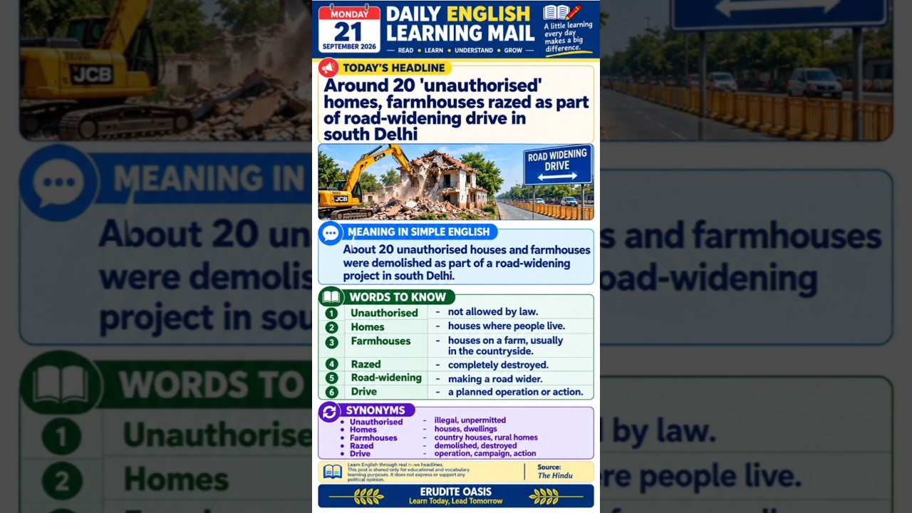 Learn English through Newspaper Headline #shorts #news #vocabulary #newspaper #newspaperanalysis