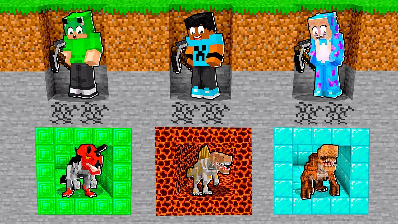 Кто добыл лучшего ДИНОЗАВРА в Minecraft?