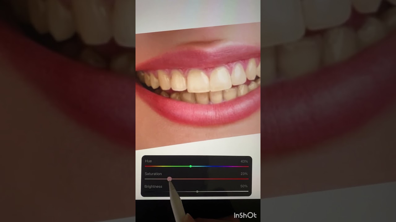 How to WHITEN TEETH in PROCREATE ✨ 🦷 || #art #procreate #shorts #procreatetips #whitenteeth