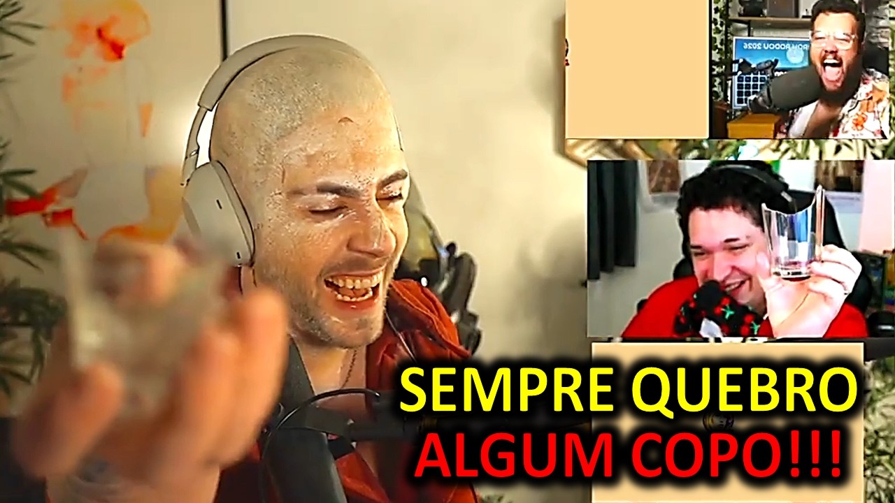 CELLBIT e MEIAUM QUEBRAM UM COPO de SHOT AO VIVO!!! (ERROU RODOU 2026)