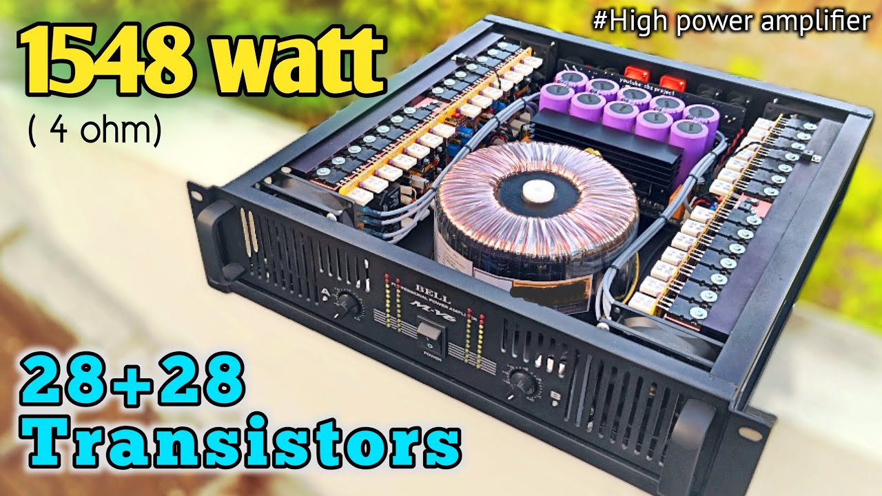 1500+1500 watt high power amplifier assembly using 28+28 transistors 2SC5200/2SA1943 #cbzproject