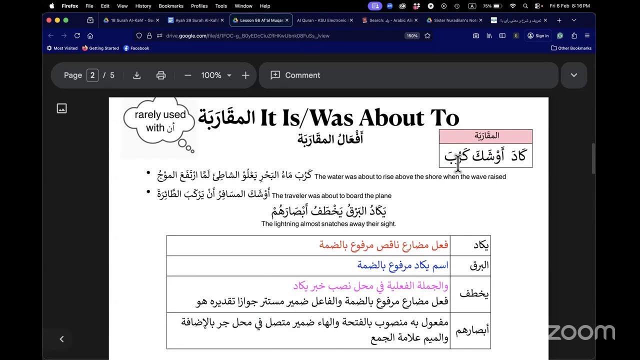 Ayah 39 (Part 2) Irab/Sarf Surah Al-Kahf