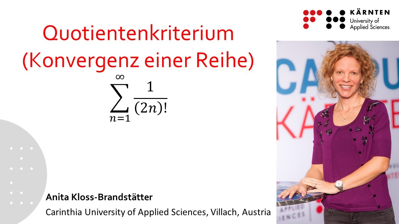 Quotientenkriterium zur Bestimmung der Konvergenz einer Reihe