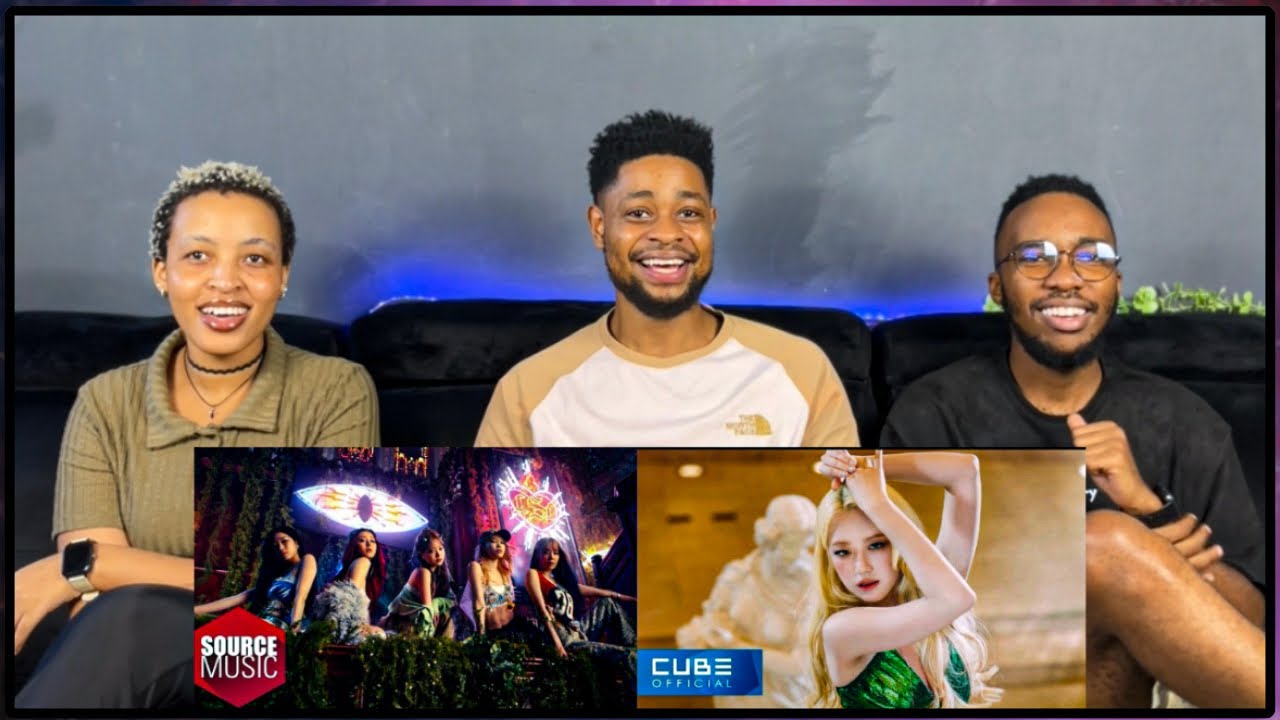 Our Reaction To LE SSERAFIM (르세라핌) 'EASY' + 여자)아이들((G)I-DLE) - 'Nxde' MV’s.