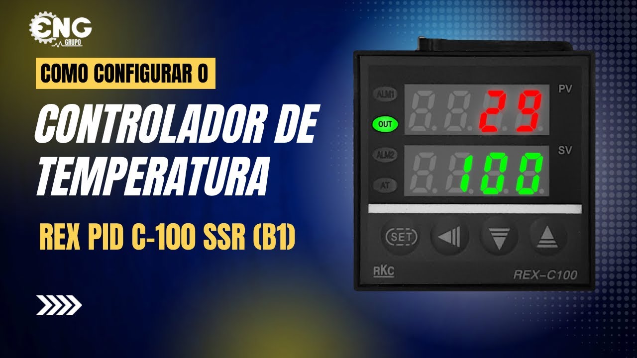 controlador rex c100 PID configuração do sensor termopar