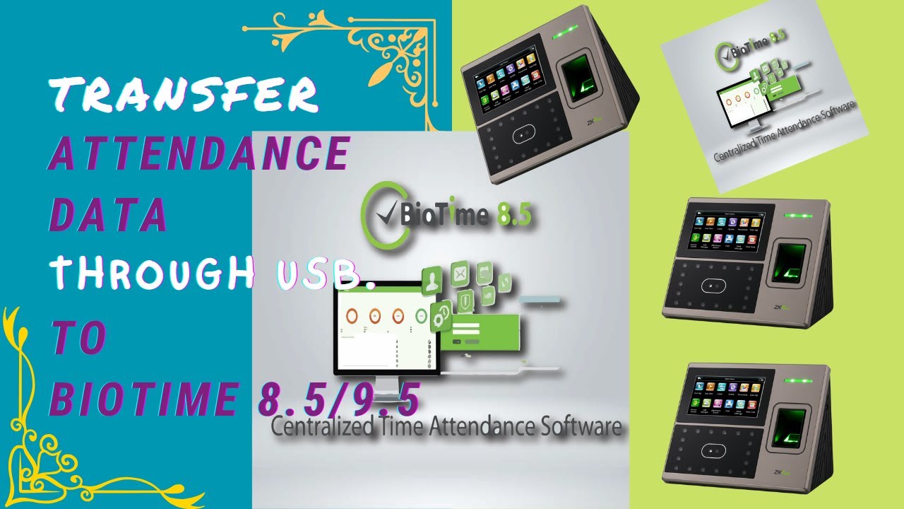 HOW TO TRANSFER ATTENDANCE DATA THROUGH USB FROM  ZKT UFACE 800 TO BIO TIME 8.5 SOFTWARE