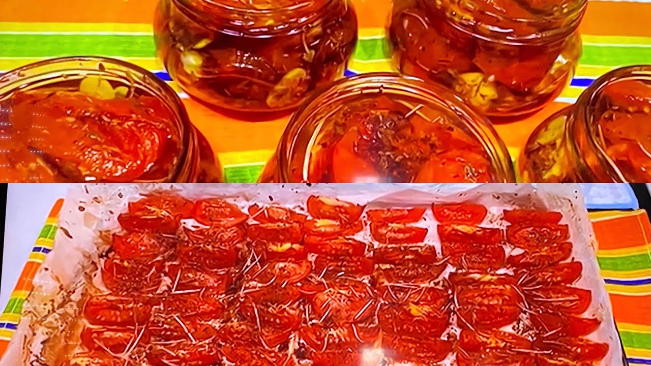 Lo hago todos los años para el invierno aunque no llegan al invierno ,conservas de tomates asado