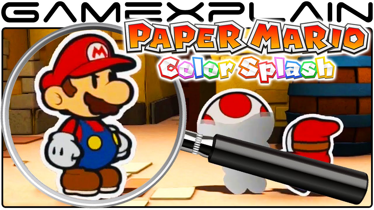 Paper Mario: Color Splash Analysis - Reveal Trailer (Secrets & Hidden Details)