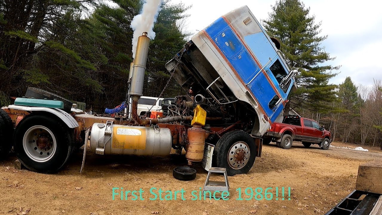 12v71 Detroit Diesel Powered 1973 Peterbilt 352 Cabover sitting since 1986! (Will it Start)