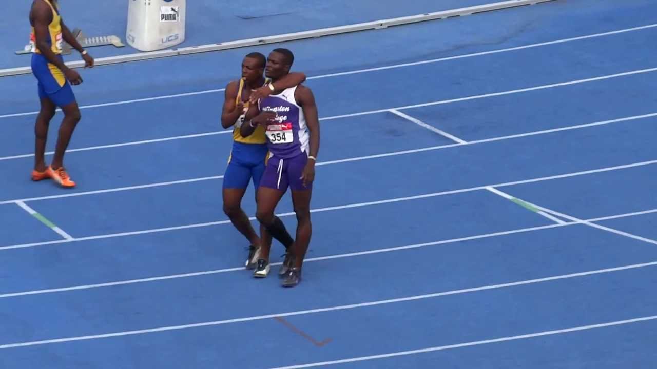 McLeod wins Boys U-20 400m hurdles FINAL 2013 JAMAICA CARIFTA TRIALS by SportsXplorer Multimedia