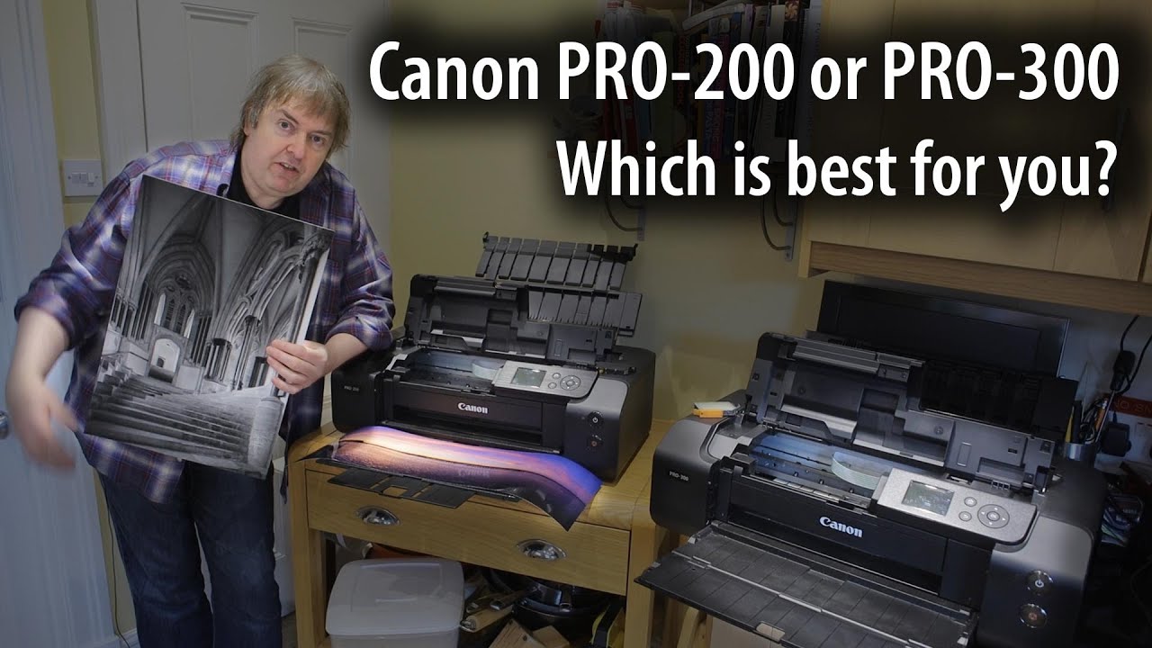 Выбор между настольными фотопринтерами Canon PRO-200 и PRO-300 шириной 13 дюймов